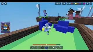 Carrying my FRIEND in Roblox BEDWARS Duos