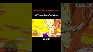 Dragon Ball Sparking Zero - All Vegeta Transformations #dragonball #vegeta #sparkingzero #dbz #dbs
