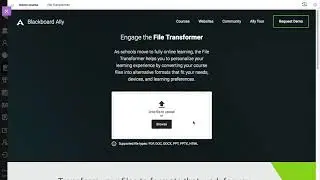 Blackboard File Transformer tool - Ally solution