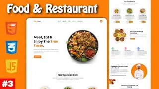 Building a Food Website with HTML, CSS, and JavaScript (PART 3) 2025 | Step by Step Tutorial