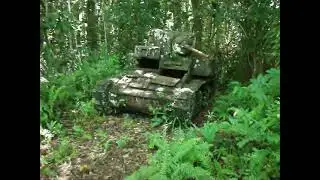 An intact American Stuart Tank on Kohinggo Island