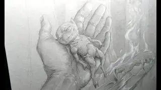 DRAWING Time-lapse: Chicken Dinner