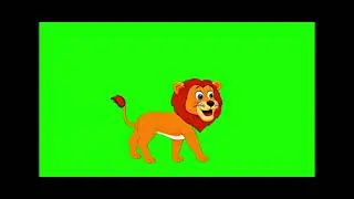 Animated tiger green screen copyright free video 