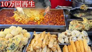 100,000 views [Korean food stall] The best tteokbokki shop in Seoul that sells 300 servings a day