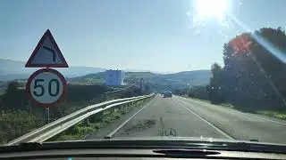 Driving from Kathikas to Paphos town.. Paphos Cyprus
