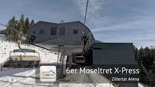 6er Moseltret X-Press (Winter) Full Ride - Zillertal Arena | Built by Doppelmayr in 2013