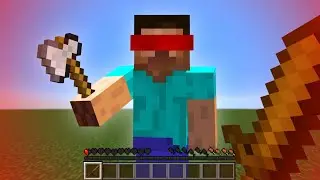 I Tried Minecraft PVP Blindfolded..