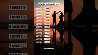 Initials that need each other 💗😍 find yours and their initials #shorts #trending #viralvideo