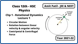 Chapter 1 - Rotational Dynamics (Lect 1) | Physics | Class 12th HSC | MH Board 2022