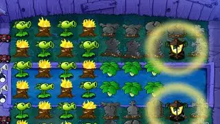 Plants vs Zombies Hack - Repeater vs Conehead Zombies Survival Fog Hard