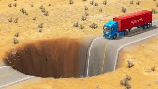 Cars vs Giant Pit #6 – BeamNG.Drive