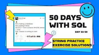 DAY 22/50 || 50 DAYS HARD SQL CHALLENGE || STRING EXERCISE SOLUTION💥💥💥🔥🔥🔥