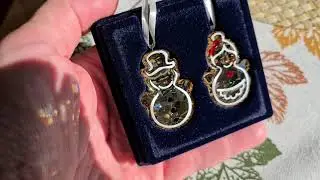 Swarovski Gingerbread Snowman Couple