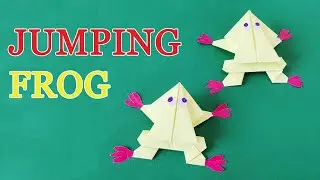 JUMPING FROG | Paper Frog Making | PAPER FROG