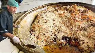 KABULI PULAO RECIPE | Legendary 100+ KG Afghan Pulao with Traditional Meat