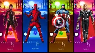 Flash 🆚 Deadpool 🆚 Captain America 🆚 Thor,  DANCE Battle! 🎮🕺