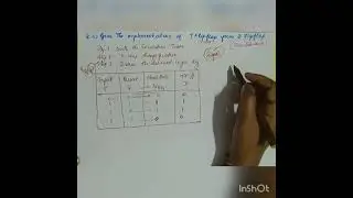 Give the implementation of T flip flop from D flipflop
