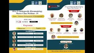 IOA 22 Orthopaedic Rheumatology Master Class Webinar – IV – Medical Management of Osteoporosis