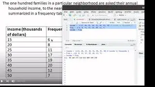 How to find the Mean and Median from a Frequency Table using R