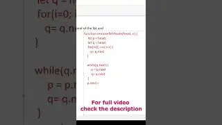 Remove Nth node from the end | JavaScript Interview problem | #shorts #shortsvideo #viral