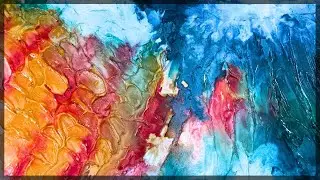 Abstract Painting - Using a Gel Medium + Alcohol Inks To Create A Neat Texture!