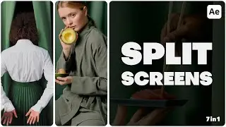3 Split Screen Multiscreen Transitions: After Effects Template Tutorial