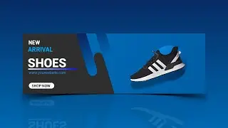 Shoes Advertisement Banner Design - Pixellab Tutorial