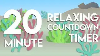 20 min relaxing underwater countdown timer with water sounds for study, classroom, meditation