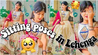 Sitting Poses in Lehenga | Lehenga Poses for girls | Lehenga Lover Poses | Poses in Lehenga 