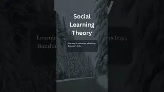 Meaning of Social Learning Theory #sociallearning #culturehabits #short #educationalpsychology