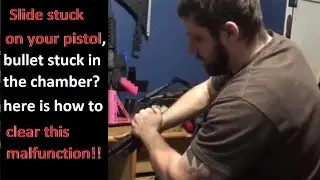 How to remove a stuck bullet case from a pistol