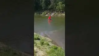 На парусном катамаране по реке