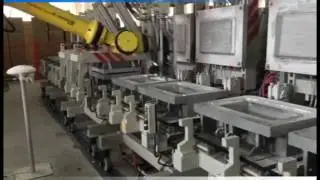Automatic Robot Polyurethane Memory Foam Pillow Making Production Line With Spraying Mould Release