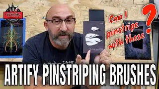 Artify Art Supply's Pinstriping Brush Set review and painting challenge in real time.