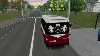 OMSI 2 | Безумный рейс на бело-красном Mercedes-Benz Sprinter 312D Tuning по 24 маршруту Коцюбинска