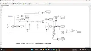 MATLAB Simulation of Voltage Regulation and Efficiency of Single-Phase Transformer.