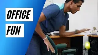 Tennis ball bounce | Office fun | Playing at office | Tennis ball fun  #shorts