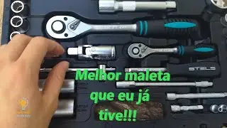 Unboxing e Review - Jogo De Soquetes Encaixe 1/4 E 1/2 Pol Com 94 Peças - stels - PT/BR