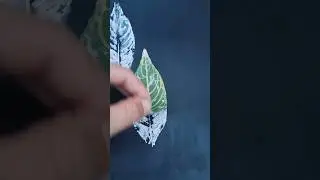 acrylic leaf impressions  #artwork #acrylicpainting