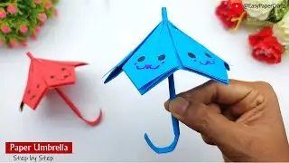 How to Make Cute Paper Umbrella | Handmade Paper Toys | Easy Paper Craft Ideas Step by Step