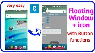 How to Make Working Floating window + icon with onClick functions in Sketchware