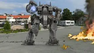 Green Screen Mech attack
