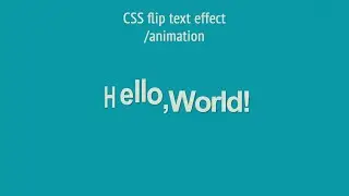 CSS flip text effect / animation