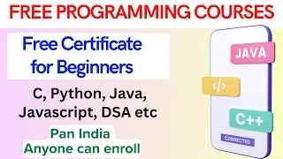 FREE PROGRAMMING ONLINE COURSES WITH CERTIFICATES FOR BEGINNERS IN TAMIL ✅