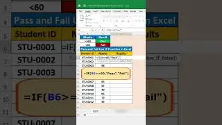 How to use IF function in Excel #excelbasic #shorts #excel