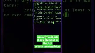 How to use any in Python #learnpythonprogramming #coding #learnpython