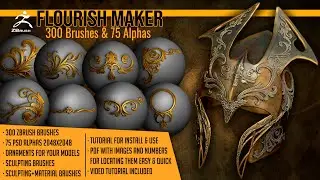 Add flourishes to your models inside ZBrush with Flourish Maker