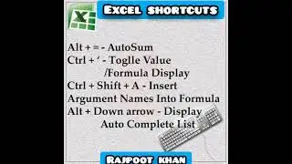 Excel shortcuts | autosum | Excel tips and tricks | basic excel shortcut keys|#excel #ytshorts #yt