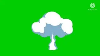 Exploding Smoke cloud green screen