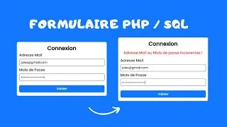 Formulaire de Connexion  en PHP ,SQL , HTML et CSS